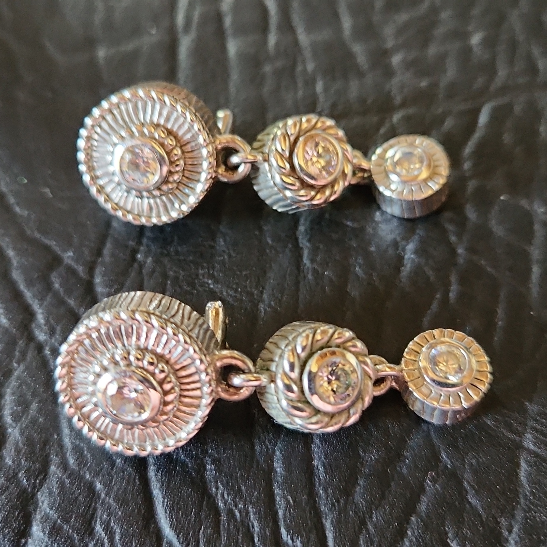 Judith Ripka Diamonique Triple Drop Earrings 96$